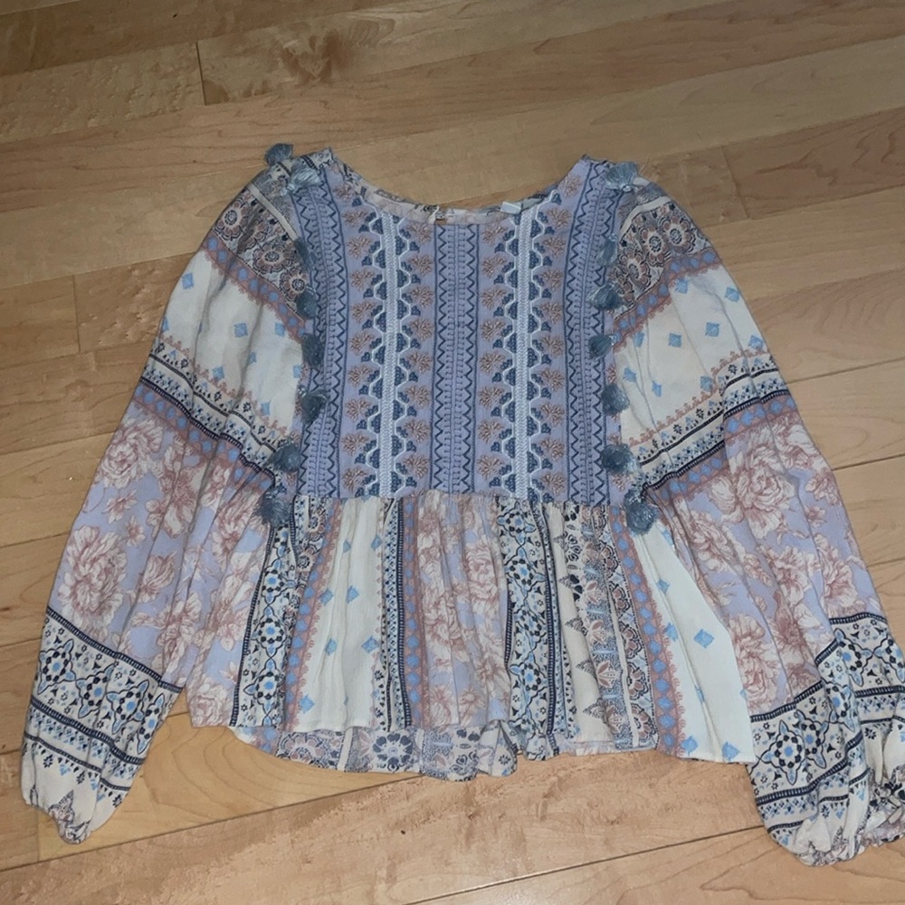 American Eagle Outfitters Multicolor Boho Blouse